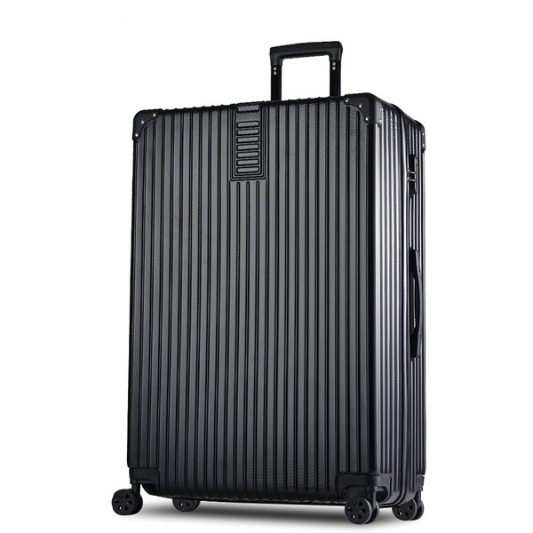 Big retro universal extra large suitcase on wheels