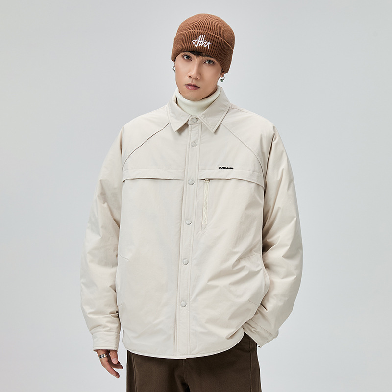 2025 New Winter Lightweight down Jacket Men's 90 White Duck down Short Cold-Proof Jacket Lapel Loose Work Lining