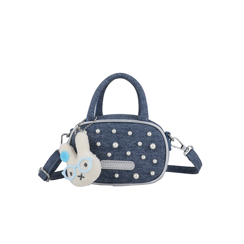 Bolsos para niños coreanos 2026 nuevos bolsos de perlas para niños y niñas lindos conejos para salir bolsos pequeños