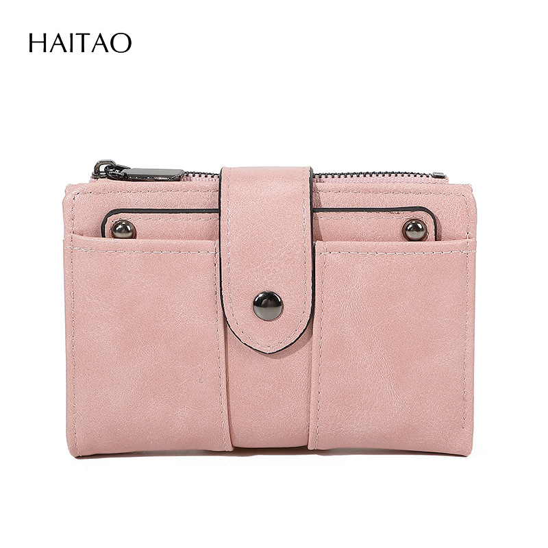 2025 nueva billetera retro de alta gama monedero de cuero dos veces corto con múltiples tarjetas, billetera de mujer