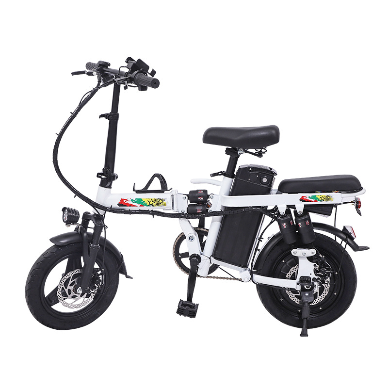 Mayorista 14 pulgadas dos adultos plegables bicicleta eléctrica batería conductor de viaje transfronterizo adulto