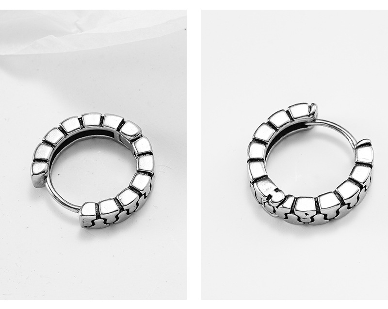 1 Piece Casual Geometric Titanium Steel Unisex Earrings