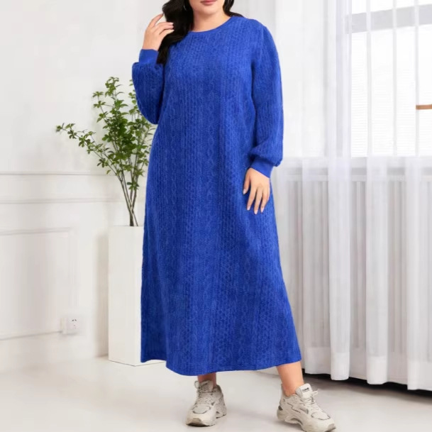 AB312 2023 Eid Al-Fitr Arabic Dubai Embroidered Patch Dress Muslim Party Evening Gown_ecoleips.com
