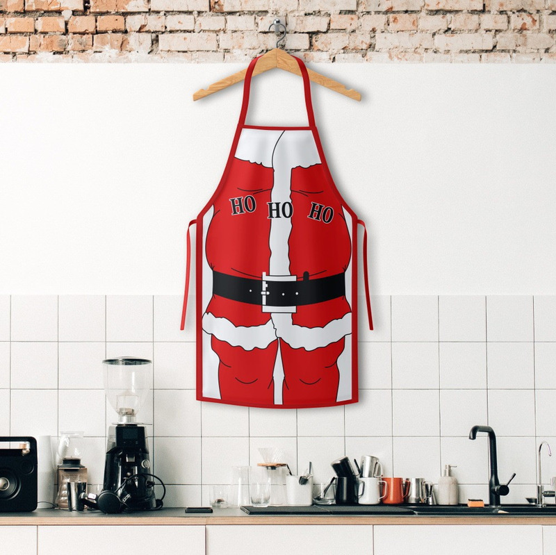 新しいクリスマスエプロングリーン奇サンタクロースの家庭用キッチンエプロンクリスマス装飾用品卸売り|undefined
