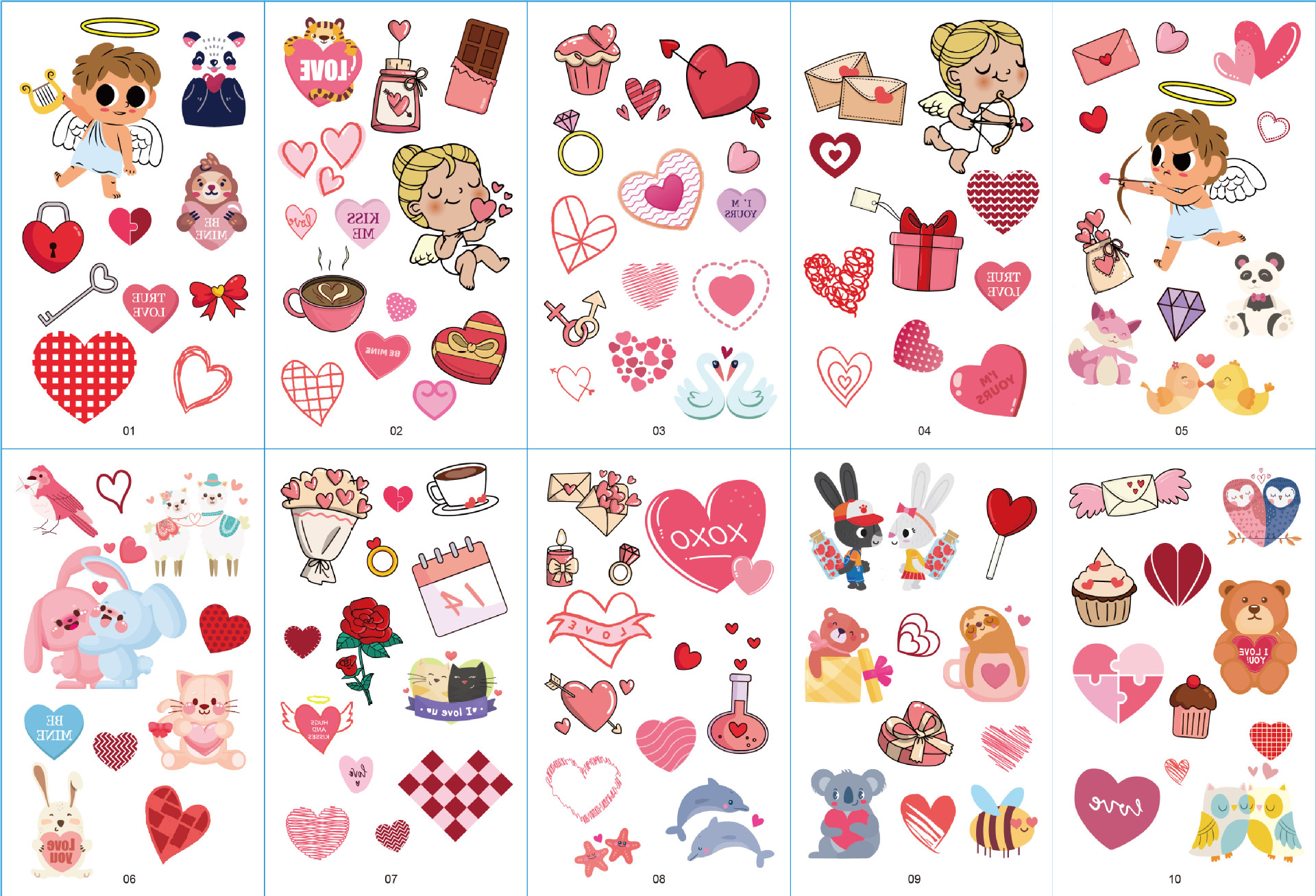 Fábrica personalizada transfronteriza en stock al por mayor de dibujos animados lindo sirena Navidad Halloween vacaciones tatuaje pegatinas