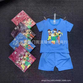 儿童短袖套装 夏季男童衣服薄款新款女童t恤夏装宝宝童装两件套
