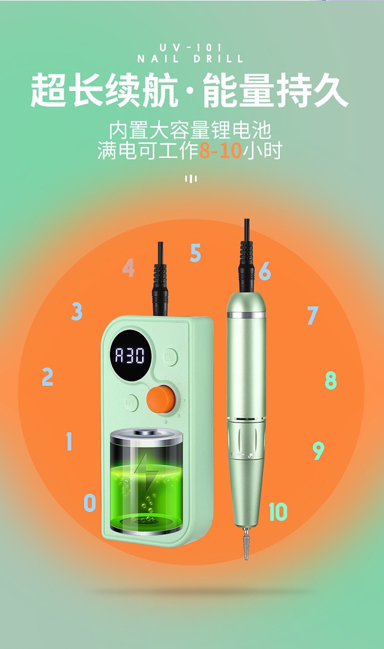 Nail lifting grinder, nail salon special polishing and nail lifting small pen grinding head portable pen electric machine