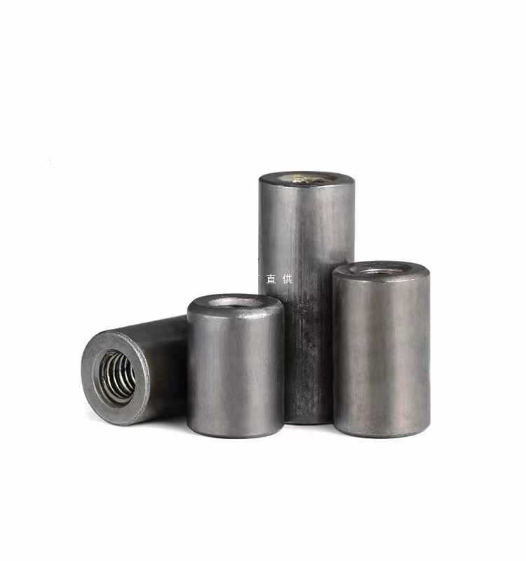 9YW人气榜本色国标焊接圆柱螺母圆形通丝螺柱丝杆接头连接圆罗母