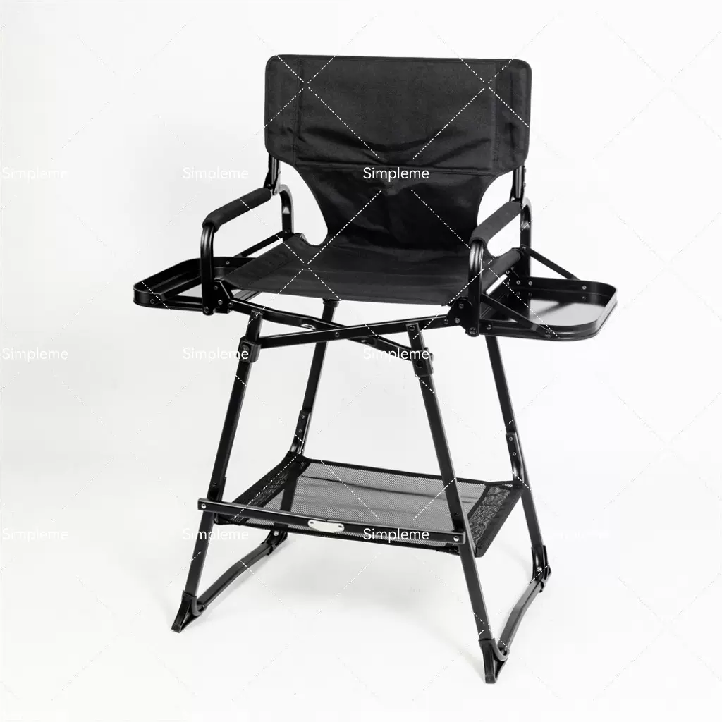 新款防倾倒脚垫铝合金化妆椅加高导演椅折叠靠背扶手美容美发椅