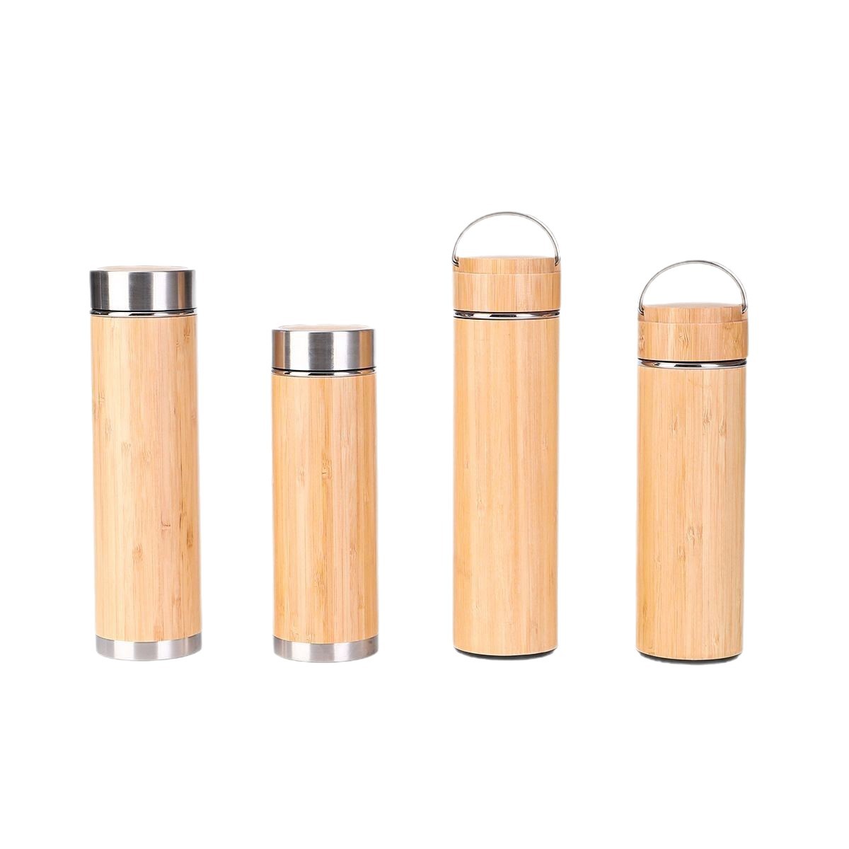New Top Quality 304 Stainless Steel Thermos For Outdoor Use, Car-Mounted Bamboo Shell Cup, Portable Business Cup_voghion.com