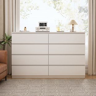 Chest of Drawers Simple Modern Wall Storage Cabinet Cream Style Small Apartment Bedroom Living Room Drawer Type Ultra-Narrow Storage Cabinet