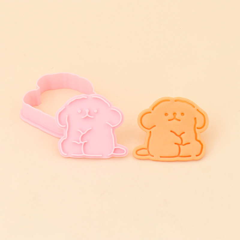 Molde para galletas con forma de cachorro y dibujo de línea, con patrón de dibujos animados en 3D, herramienta realista para hacer galletas de mantequilla DIY. image 22