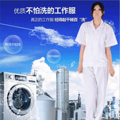 紫羲ZX2037上海现货职业工作服防护长袖短袖男女衬衫工装防水