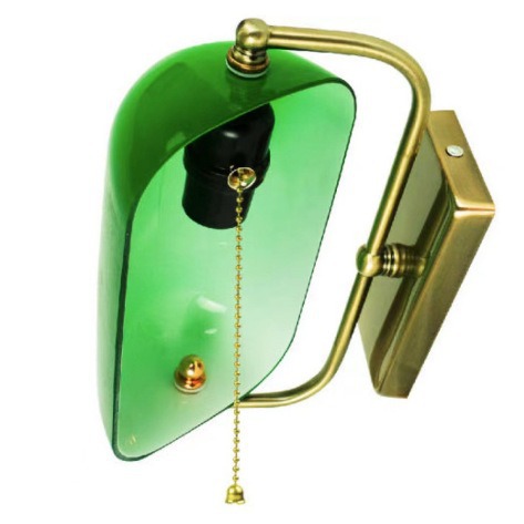 Lámpara de pared Retro americana transfronteriza República de China lámpara de banco verde lámpara de pared de noche comedor sala de estar decoración de pared lámpara de pared