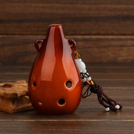 6孔陶笛批发六孔AF调埙专业乐器笛子景区热卖工艺品景德镇陶瓷