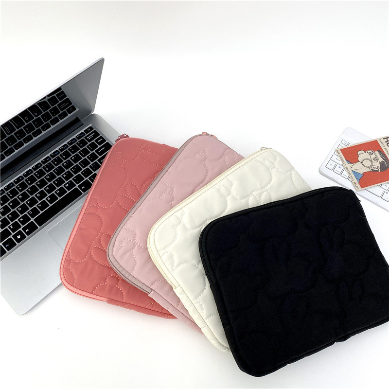 Korean-Style Cute Rabbit Quilted Tablet Bag 11inch 13inch Inner Sleeve Lightweight Portable Laptop Protective Case
