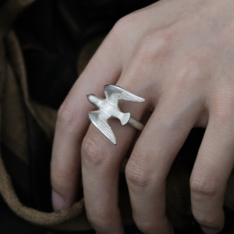 Vintage French Style Adjustable Open Ring For Women_voghion.com