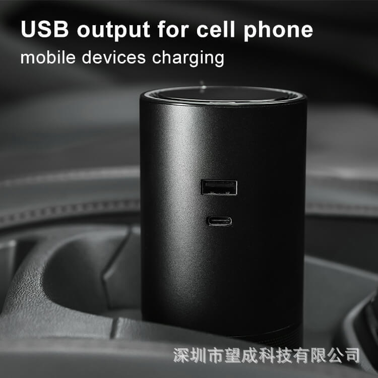 HEPAフィルター付き車用空気清浄機、フレッシュマシン、クリーン、ポータブルタッチコントロール、車用ミュート|undefined