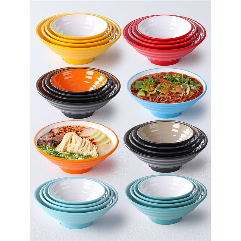 Melamine Noodle Bowl, Special Tableware for Noodle Shop, Creative Plastic Snail Noodle Breakfast Bowl, Spicy Hot Pot Bowl Melamine Noodle Bowl, Special Tableware for Noodle Shop, Creative Plastic Snail Noodle Breakfast Bowl, Spicy Hot Pot Bowl