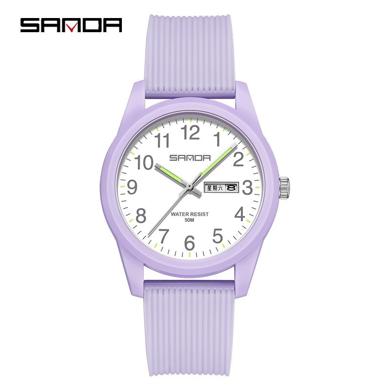 6091 double calendar taro purple men's model