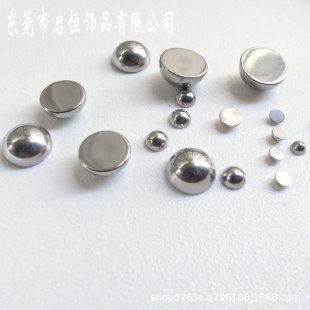 DIY Jewelry Stainless Steel 2-25MM Solid Half Steel Beads Hollow Semicircle Loose Beads/handbag Leather Bag Flats Bottom Sticky Sheet