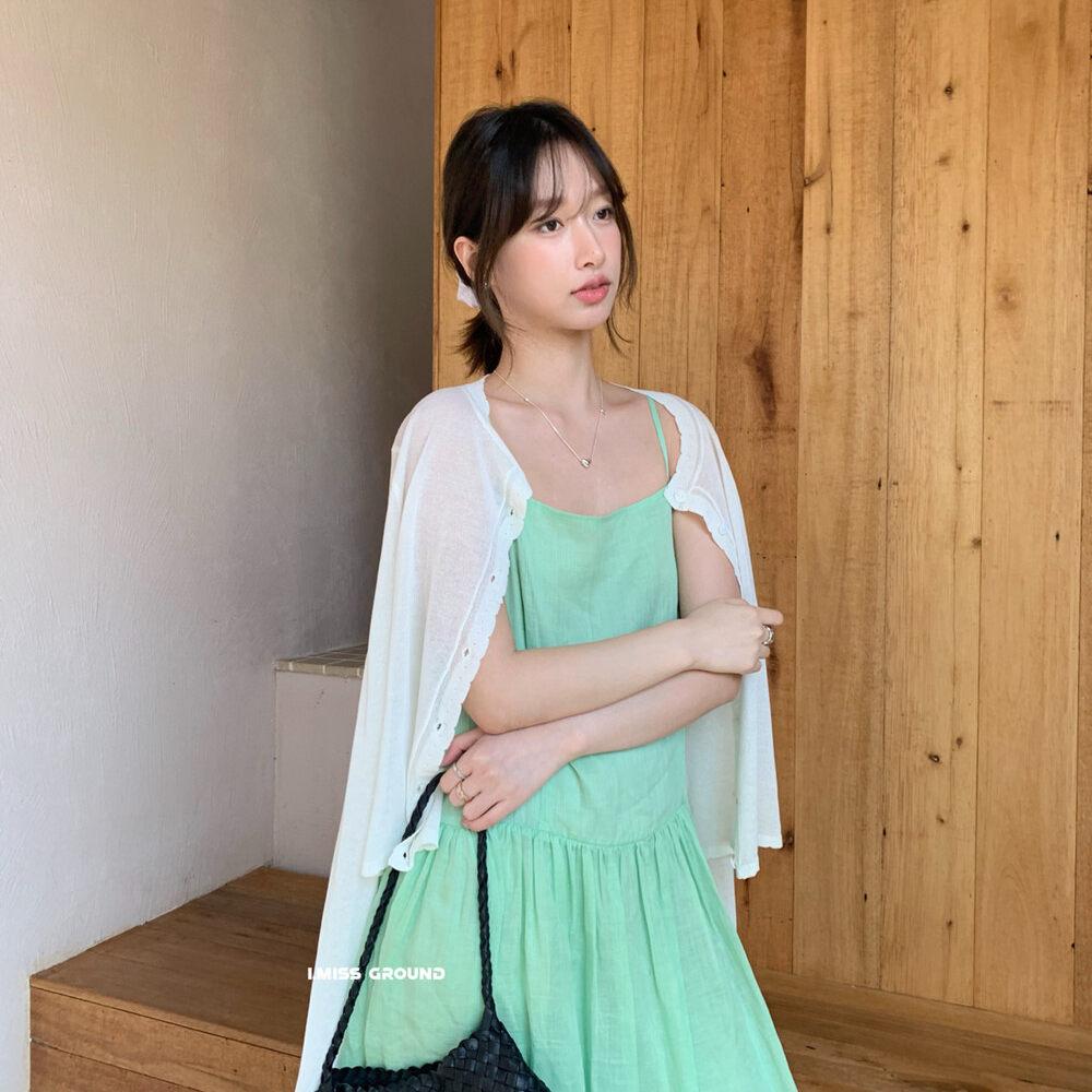 Áo khoác cardigan nữ dáng rộng tay dài chất liệu linen phối ren họa tiết hoa — xanh đậm, Xanh nước biển, trắng ngà, Dưa lưới