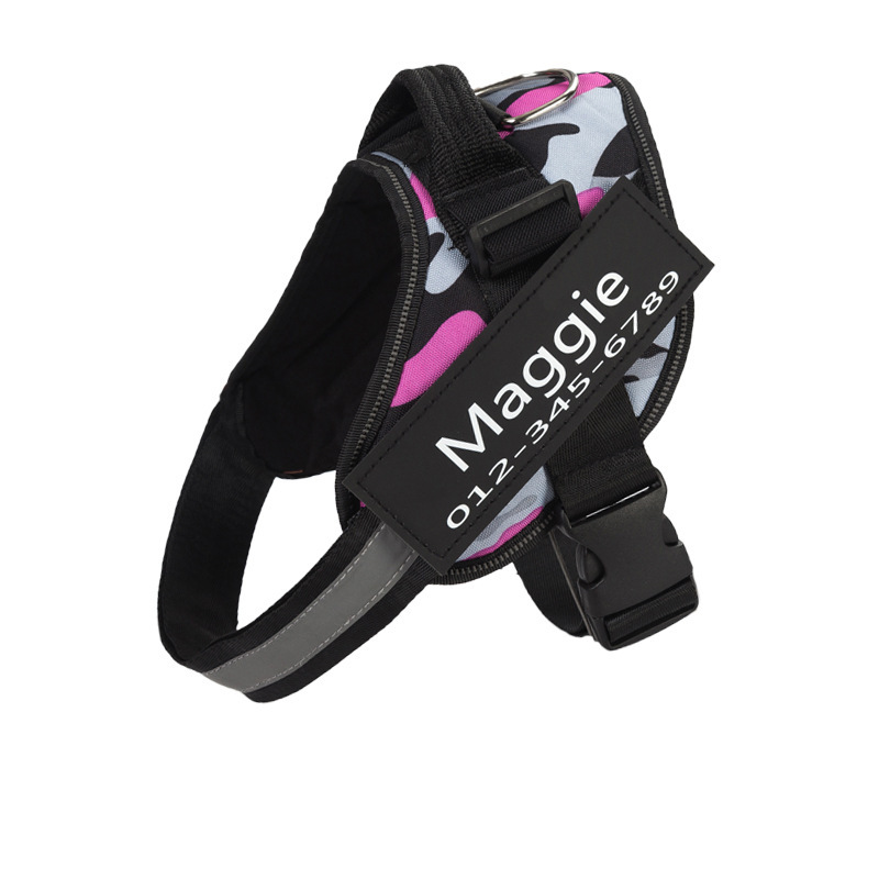 Pet Leash K9 Explosion-Proof Chain Adjustable Vest-Style Dog Chest Harness_voghion.com