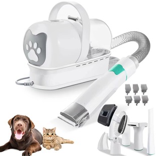 Amazon 7-in -1 multifunctional pet hair conditioner dog cat vacuum suit cross-border vacuum trimming and shaving