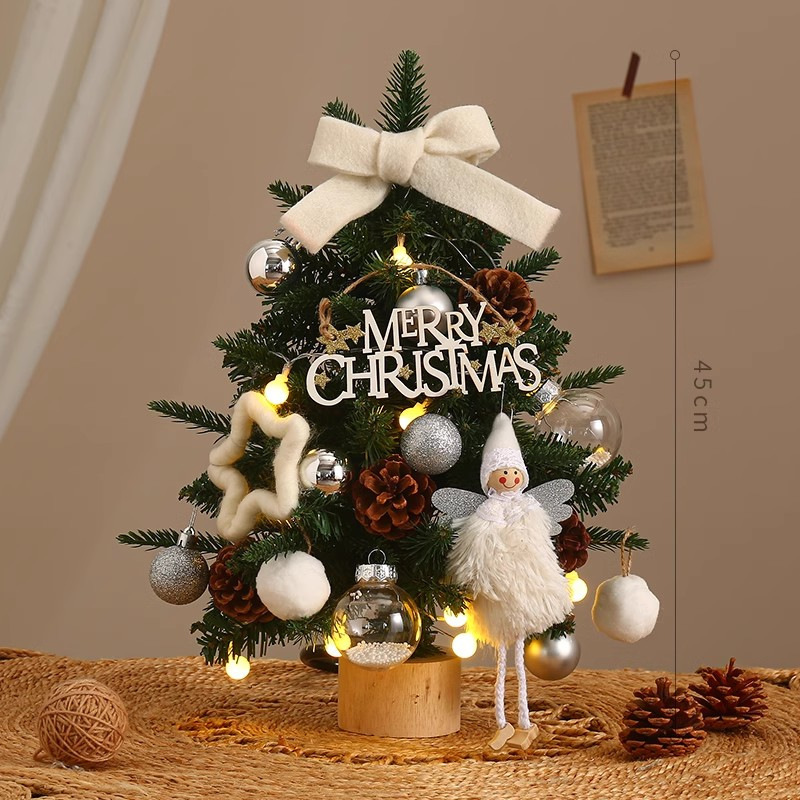 Decoraciones de Navidad viento mini mini árbol de Navidad casero atmósfera hecha a mano decoración de escena