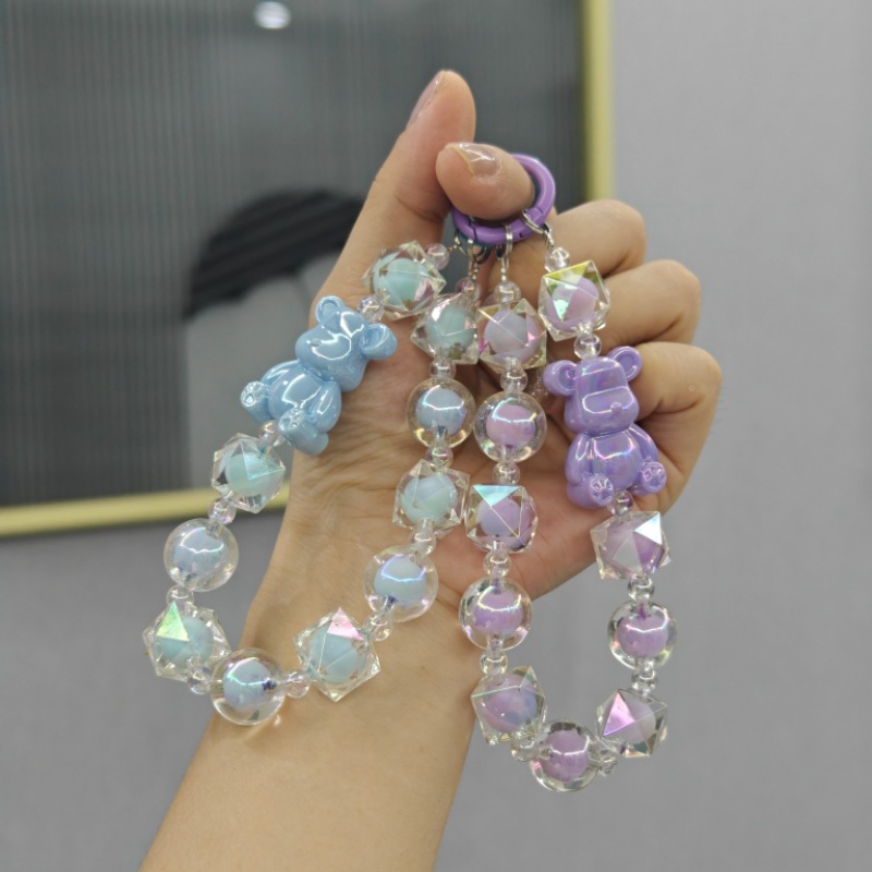 Chatter en vivo cuentas cadenas de teléfonos móviles llaveros bolsos de estudiantes llaves colgantes pequeños regalos al por mayor