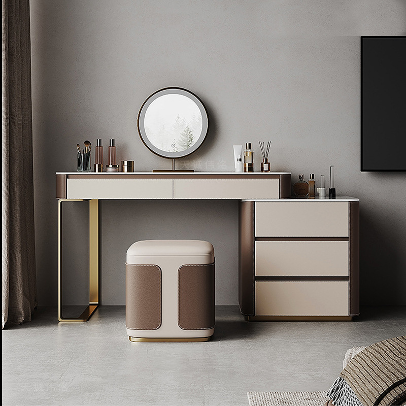 가벼운 고급 슬레이트 화장대 현대적인 미니멀리스트 침실 작은 화장대 ins 인터넷 연예인 창조적 인 고급 화장대