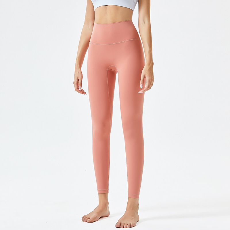 Nuevo cross-border fitness nube sensación ultra suave caderas de cintura alta mujer elástica desnuda sensación deportiva de correr ropa de yoga pantalones al por mayor