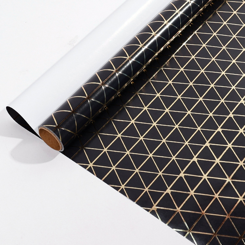 Amazon transfronterizo estampado negro papel de embalaje de regalo de gran tamaño punto de oro negro corona papel de embalaje de regalo de amor