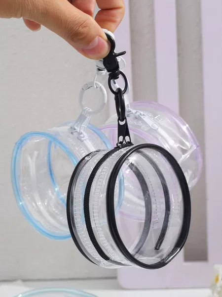 8cm Round Hand Blind Box Pendant Storage Bag Storage Box Animation Peripheral Badge PVC High Permeable Display Box