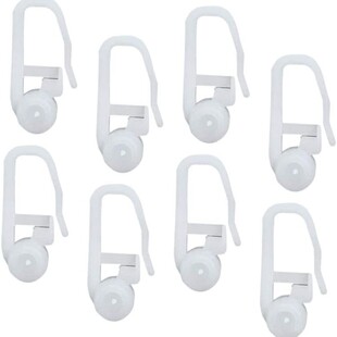 50 Pieces in a Pack of Old-Fashioned Curtain Hooks, Universal Hanging Rings for Cars and Guest Cars with Balls, Silent Curtain Track Accessories