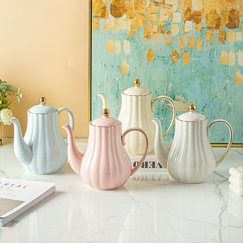 Ceramic tea set, coffee creative teapot for home use, simple and elegant design