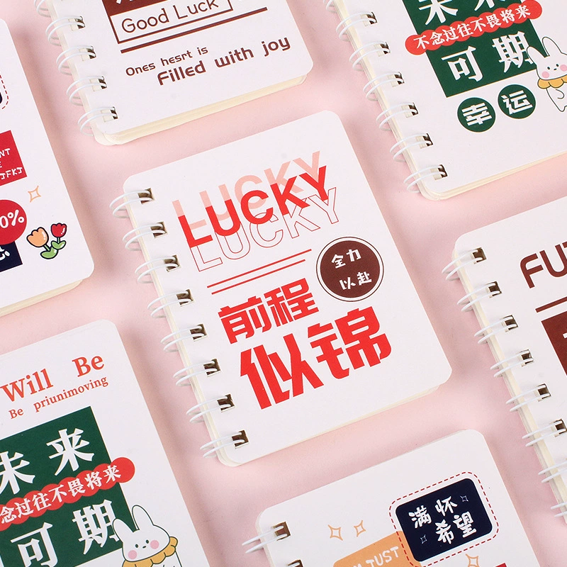 Симпатичная свежая книга с катушкой A7 оптом блокнот с ручкой утолщенный 80 портативный блокнот словарный запас приз студента начальной школы