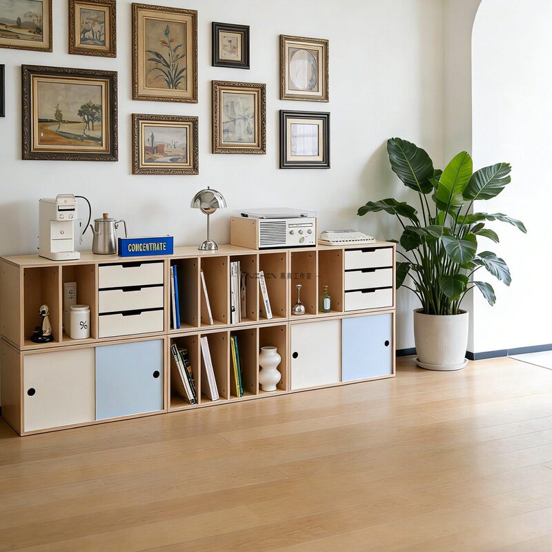 Bauhaus Coffee Machine Storage Cabinet Combination Sideboard Marine Board Modular Storage Cabinet Sofa Bookcase Tv Cabinet
