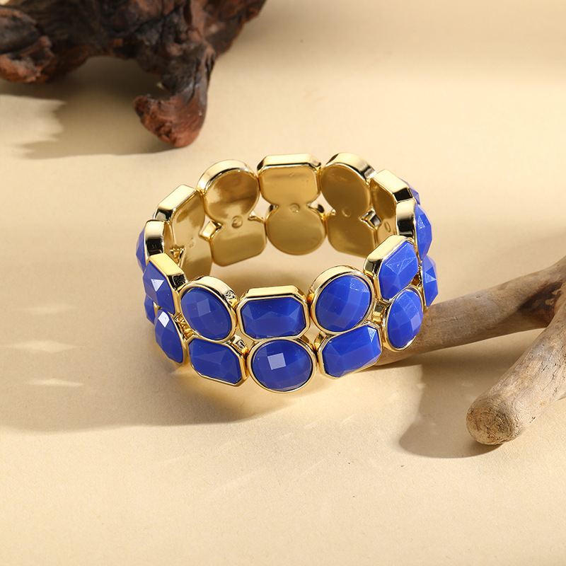 33g Weight Bracelets Classification CCB Chain Material 1 Piece Quantity Holiday, Daily, Selfie Occasion CCB Material Solid Color Pattern Women's Gender Asymmetrical Design Simple Style Style Simple Style Solid Color CCB Beaded Bracelets Wholesale 10