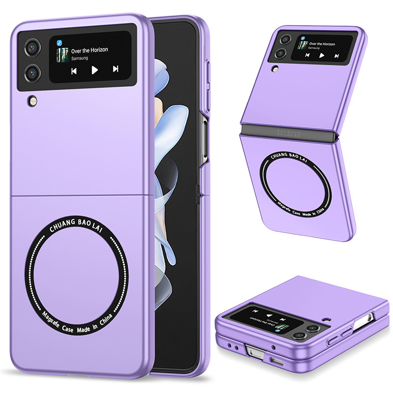 Suitable for Samsung Galaxy Z Flip 7 Mobile Phone Case Magnetic Flip6 3 Frosted Anti-Fall Flip 50% off Stackable Case 4