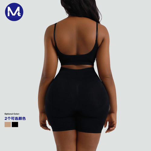 European and American foreign trade underwear for women with big breasts, no wire straps, sports bra set, bra, tummy control pants, butt lifting pants