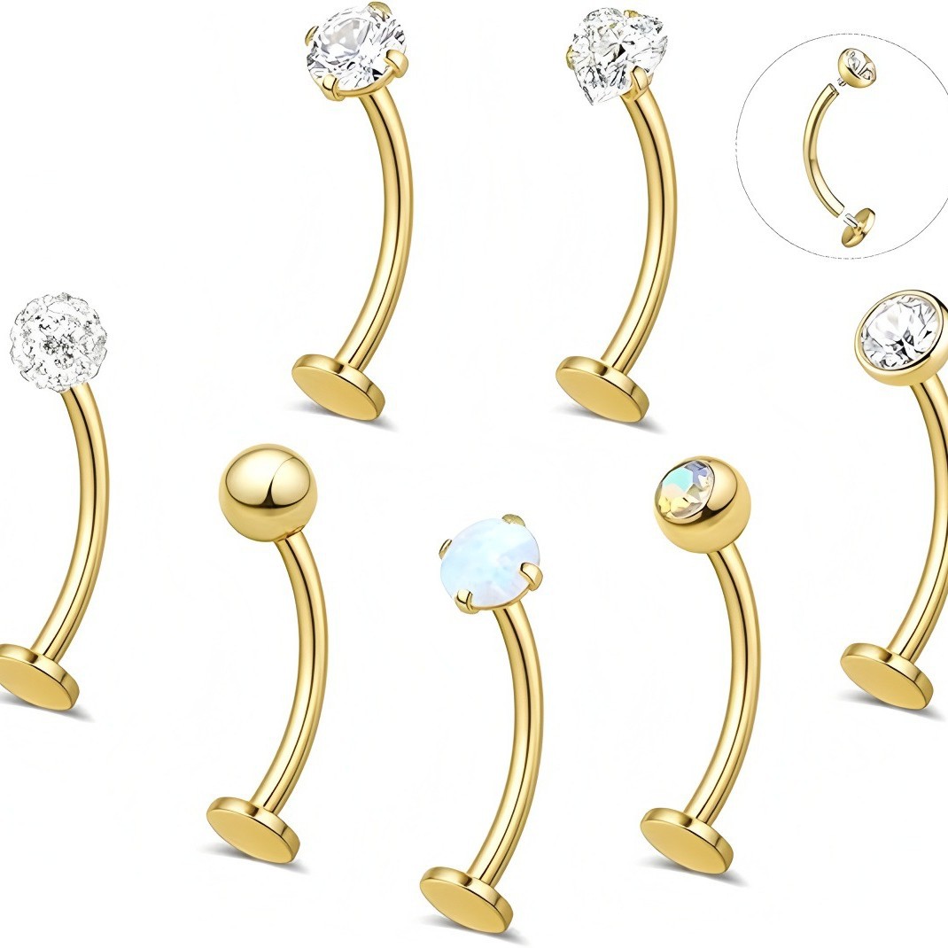 Bague en acier inoxydable à griffes et zircone, style transfrontalier, simple et élégante. Bijou de piercing nombril féminin en perle, facile à porter._voghion.com