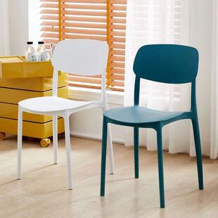 Simple Home-Use Creative Thickened Adult Stool Plastic Dining Chair Practical Trendy Desk Chair Sturdy