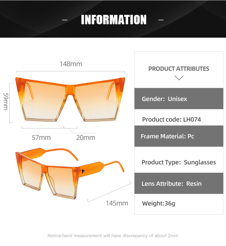 Street Occasion Gradient Color Pattern Women'S Gender Exaggerated Style Orange, Yellow Color Exaggerated Gradient Color PC UV400 Protection Cat Eye Full Frame Women's Sunglasses