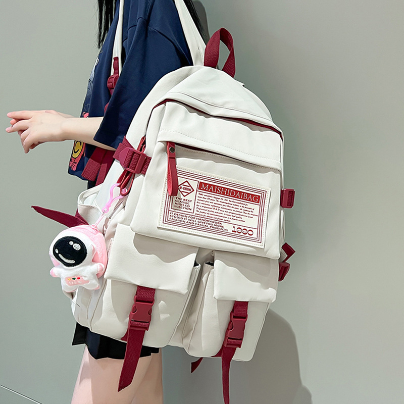 School Bag, Backpack, Women's 2026 New Style Backpack, Junior High School Girls, College Students, Large Capacity, Weight-Reducing Travel Bag, Luggage Bag