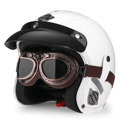 Safety Helmet, Motosiklet dəbilqələri - m-milky-white-copper-mirror-free-hat-brim-face-towel