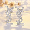 South Korean silver needle, golden small goods, earrings with bow from pearl, silver 925 sample, 18 carat, simple and elegant design