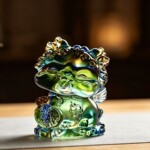 臻美琉璃厂家直销彩笑口常开麒麟乐观向上纳福纳财客厅开业礼麒麟
