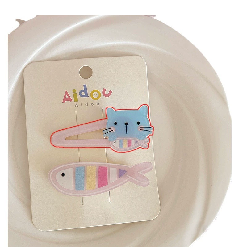 Cartoon hairgrip, cute hairpins, summer bangs, hair accessory