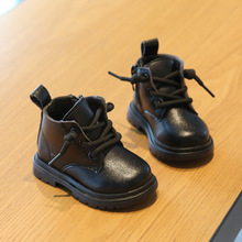 冬季新款兒童加絨馬丁靴1--3歲半男女童皮靴寶寶鞋棉鞋嬰兒學步鞋